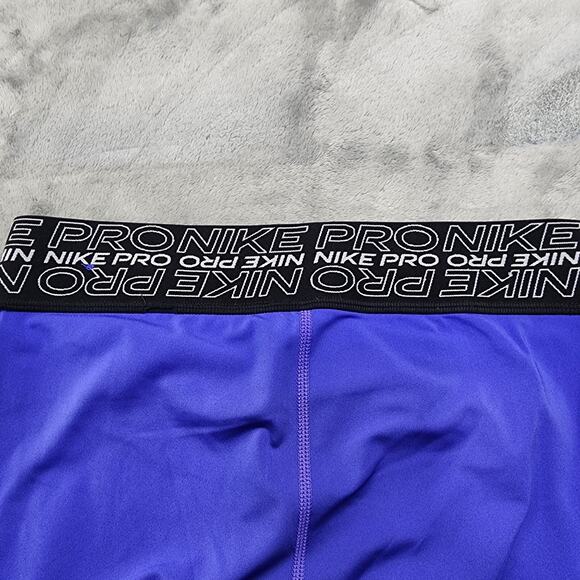 Nike Pro Leggings Womens M Purple Black Dri-FIT Twist Waist Crop Capri Running - Picture 6 of 14